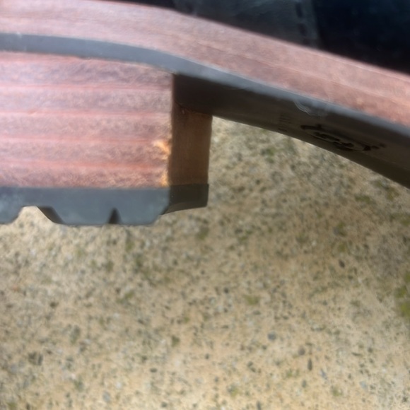 UGG Endell Women's Black Suede Leather Shearling Harness Moto Ankle Boot Size 8 - Picture 9 of 12